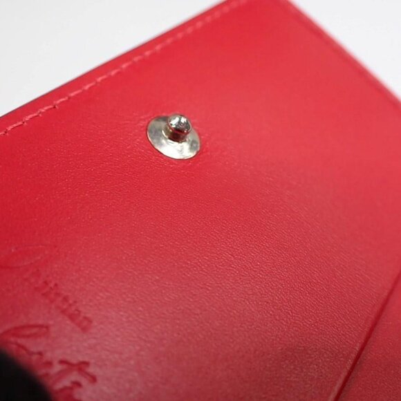 Christian Louboutin Studs Wallet Compact Bi-Fold Leather - Picture 11 of 14